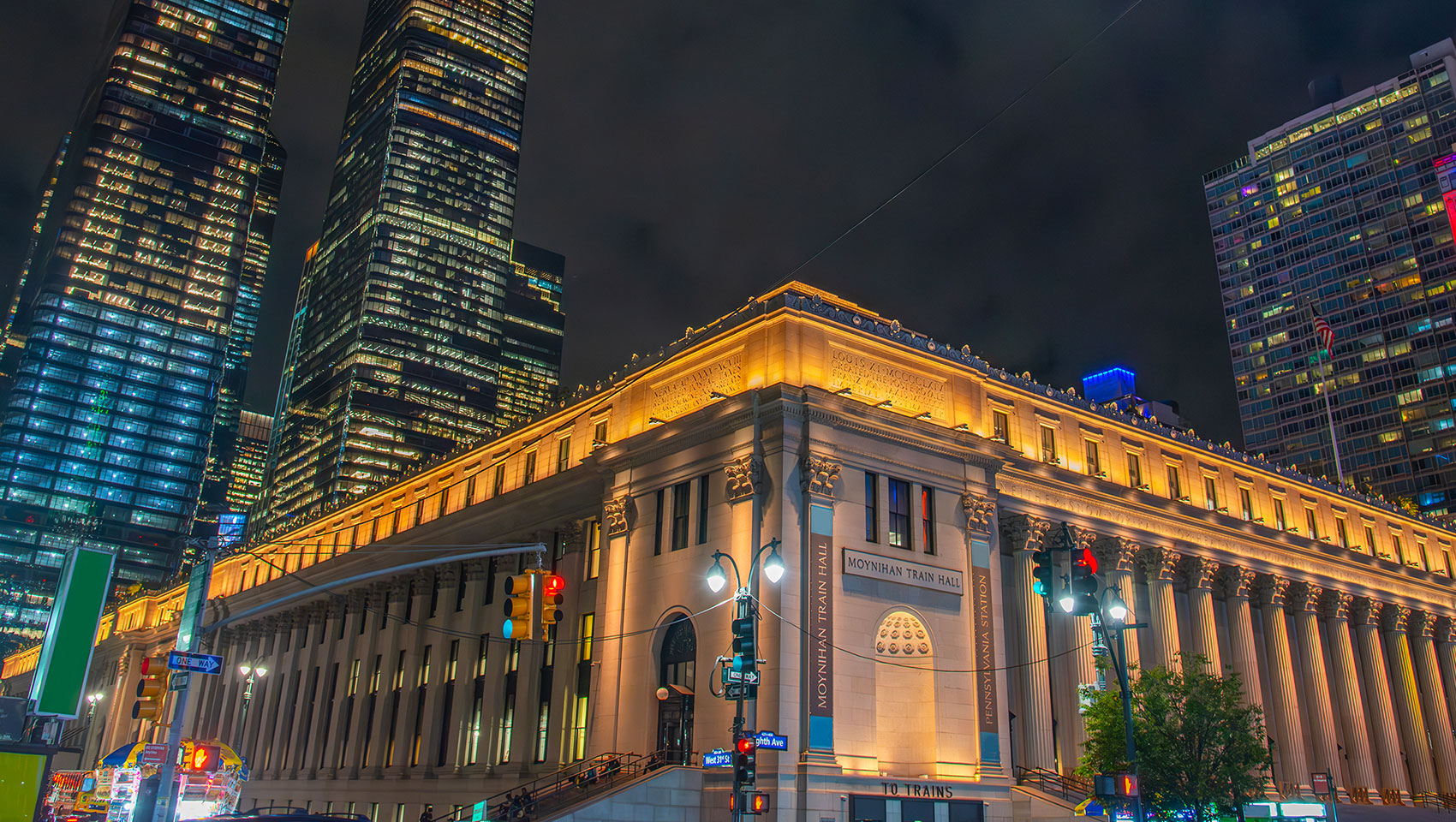 Penn Station at night