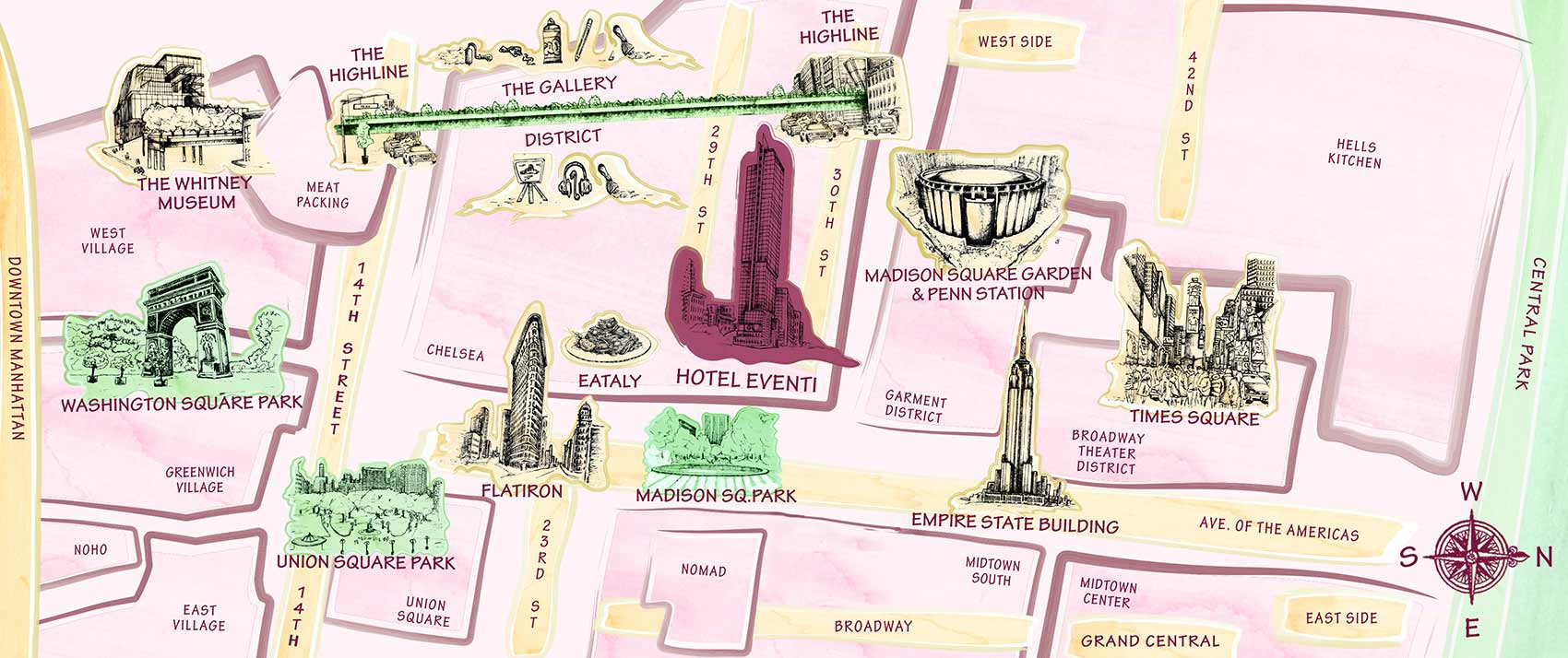 Kimpton Hotel Eventi Map